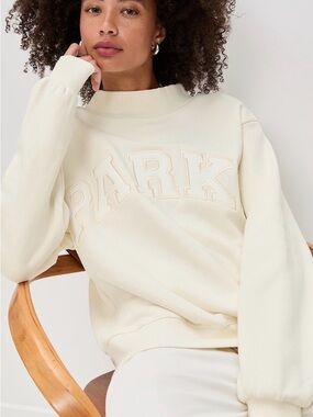 Park Embroidered Cream Sweatshirt - Women's Sweater (Sold out!!)